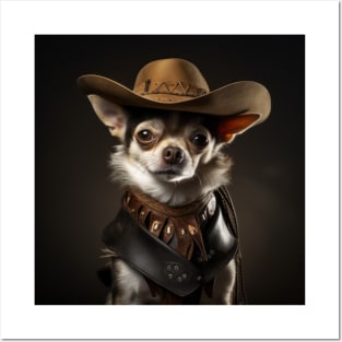 Cowboy Dog - Chihuahua Posters and Art